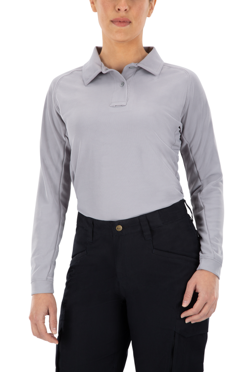 Uniform Works Canada Vertx Coldblack Women's Polo - LS | LT GREY | VTX4030P