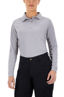 Vertx Women's Coldblack Polo - LS | LT Grey | VTX4030P