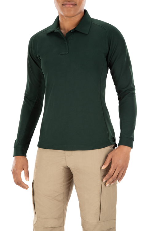 Vertx coldblack Women's Polo - Long Sleeve | SG / SPRUCE GREEN | VTX4030P