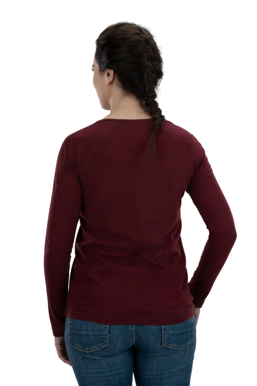 Vertx Women's Collins Henley | WW / WARM WINE | VTX7015