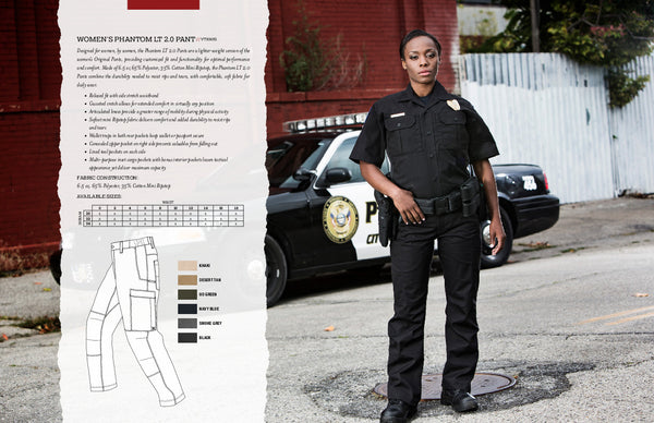 Uniform Works Canada Vertx Phantom LT 2.0 Ripstop Women's Pant | BLACK | VTX8051