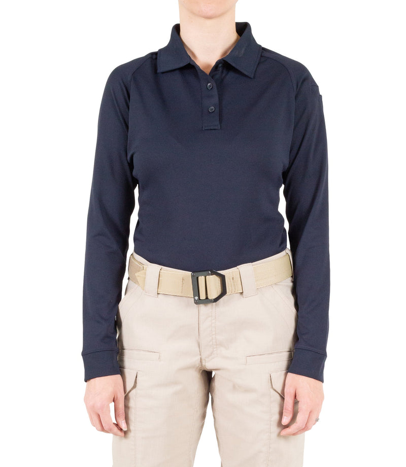 First Tactical Women's Performance Long Sleeve Polo | Midnight Navy | 121503