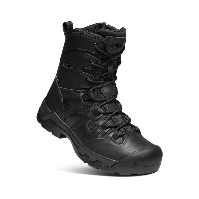 KEEN® Detroit 8" Side Zip WP - Black (Soft Toe) | 1024163