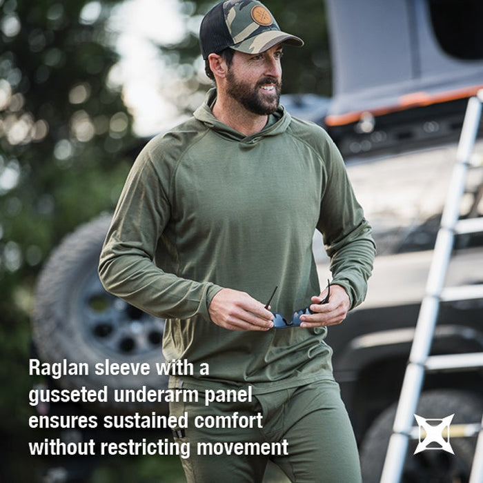 Vertx Men's Merino Base Layer Hoody | RANGER GREEN | VTX1529