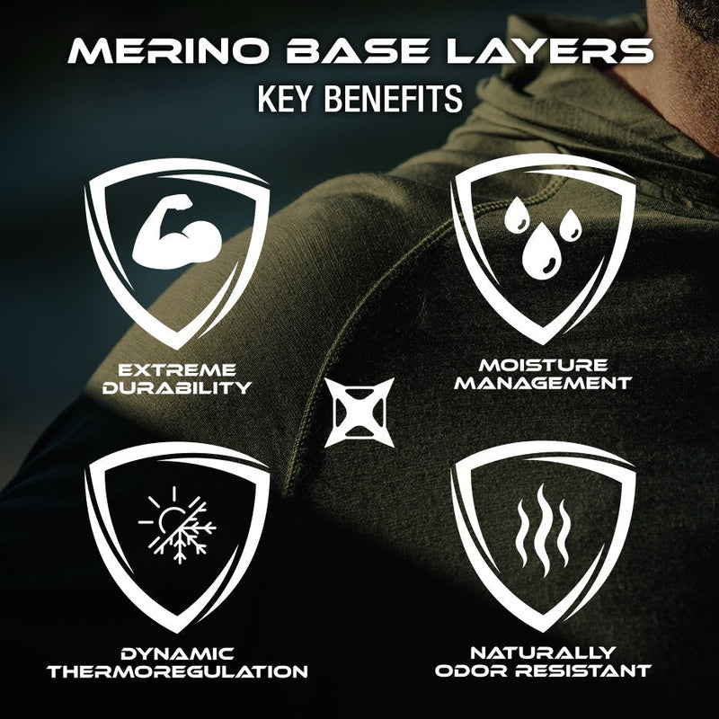 Vertx Men's Merino Base Layer Hoody | RANGER GREEN | VTX1529