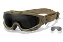 WILEYX® TAN SPEAR GOGGLES | CLEAR LENS | TAN FRAME | WX SPEAR SP29T