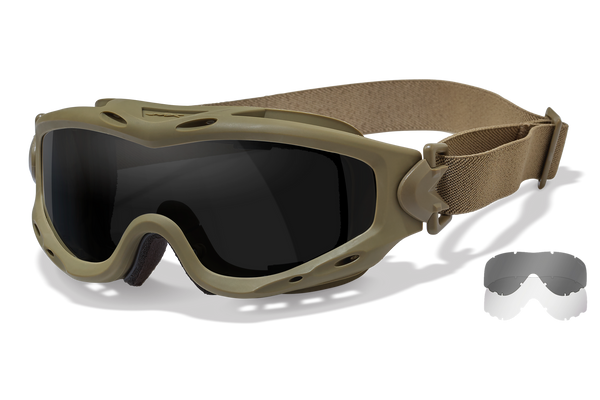 WILEYX® TAN SPEAR GOGGLES | CLEAR LENS | TAN FRAME | WX SPEAR SP29T