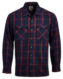 Vertx Canyon River Flannel Shirt - LS | Midnight Clay Plaid | VTX1500