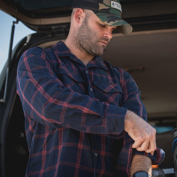Uniform Works Canada Vertx Canyon River Flannel Shirt - LS | MIDNIGHT CLAY PLAID | VTX1500