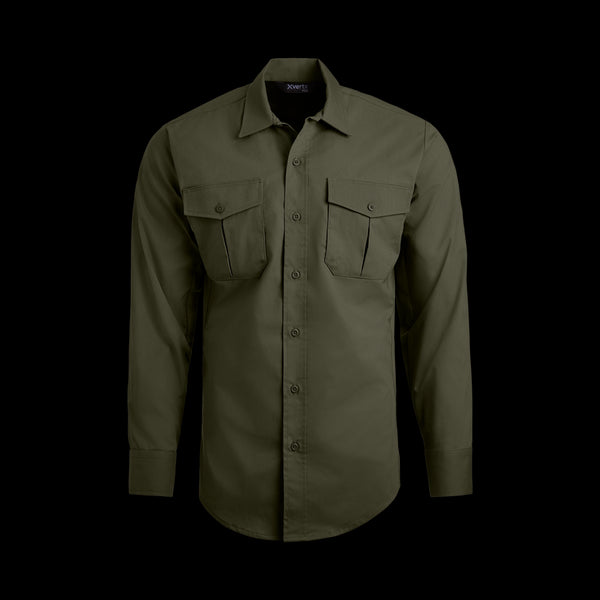 Uniform Works Canada Vertx Men's Fusion Flex Shirt - LS | OD GREEN | VTX8240