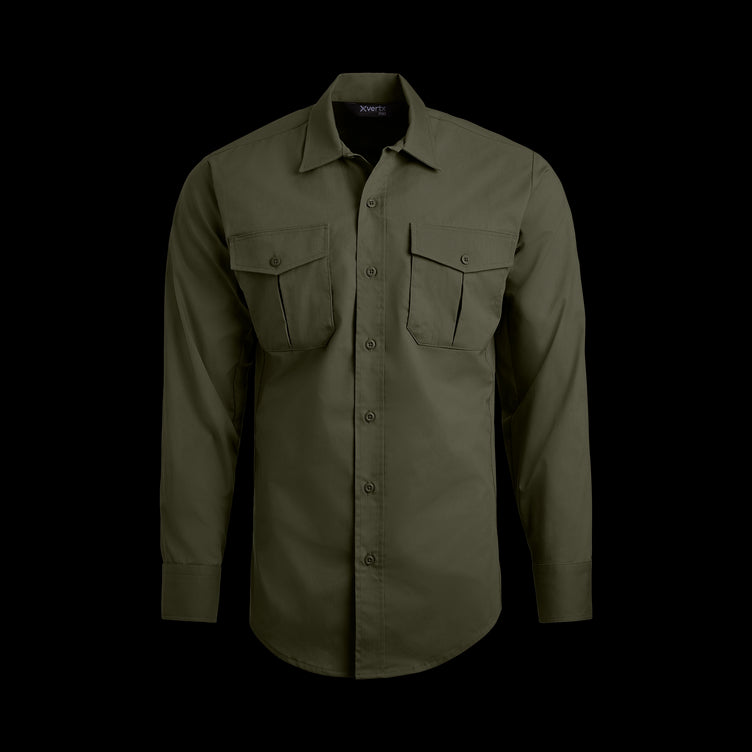 Uniform Works Canada Vertx Men's Fusion Flex Shirt - LS | OD GREEN | VTX8240