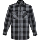 Vertx Men's Last Line Stretch Flannel | Marshland Grey Plaid | VTX1535