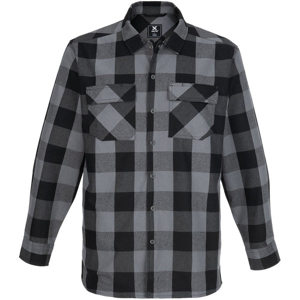 Vertx Men's Last Line Stretch Flannel | MARSHLAND GREY PLAID | VTX1535