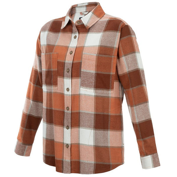 Uniform Works Canada Vertx Women's Valley Flannel - LS | BRICK RED PANED PLAID | VTX7035