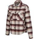 Vertx Lena Ladies Shirt Jacket - LS | Burnt Cherry Plaid | VTX7039
