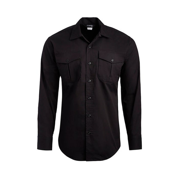 Uniform Works Canada Vertx Men's Fusion Flex Shirt - LS | BLACK | VTX8240