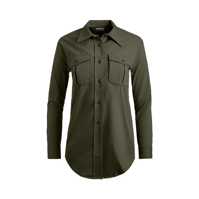 Uniform Works Canada Vertx Women's Fusion Flex Shirt - LS | OD GREEN | VTX8240W